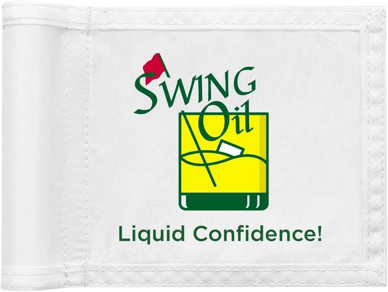 WATSY Golf Flag 8x6 Inch – 420D Nylon Double-Sided Mini Pin Flag with Tube Insert, Practice Putting Green Flags for Yard - Swing Oil Masters - Image 1